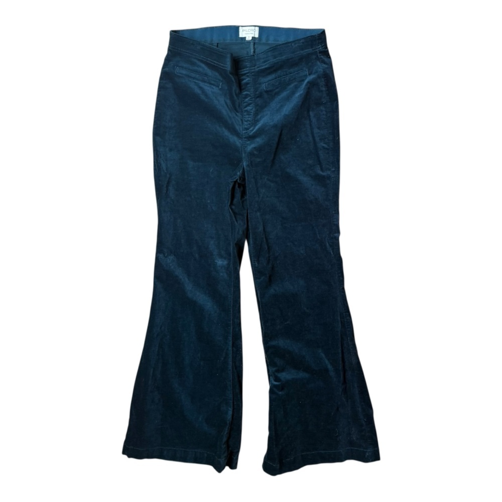 Anthropologie Pilcro Jewel Teal Wide Leg Corduroy Flare Pants Sz 30 - Picture 2 of 5